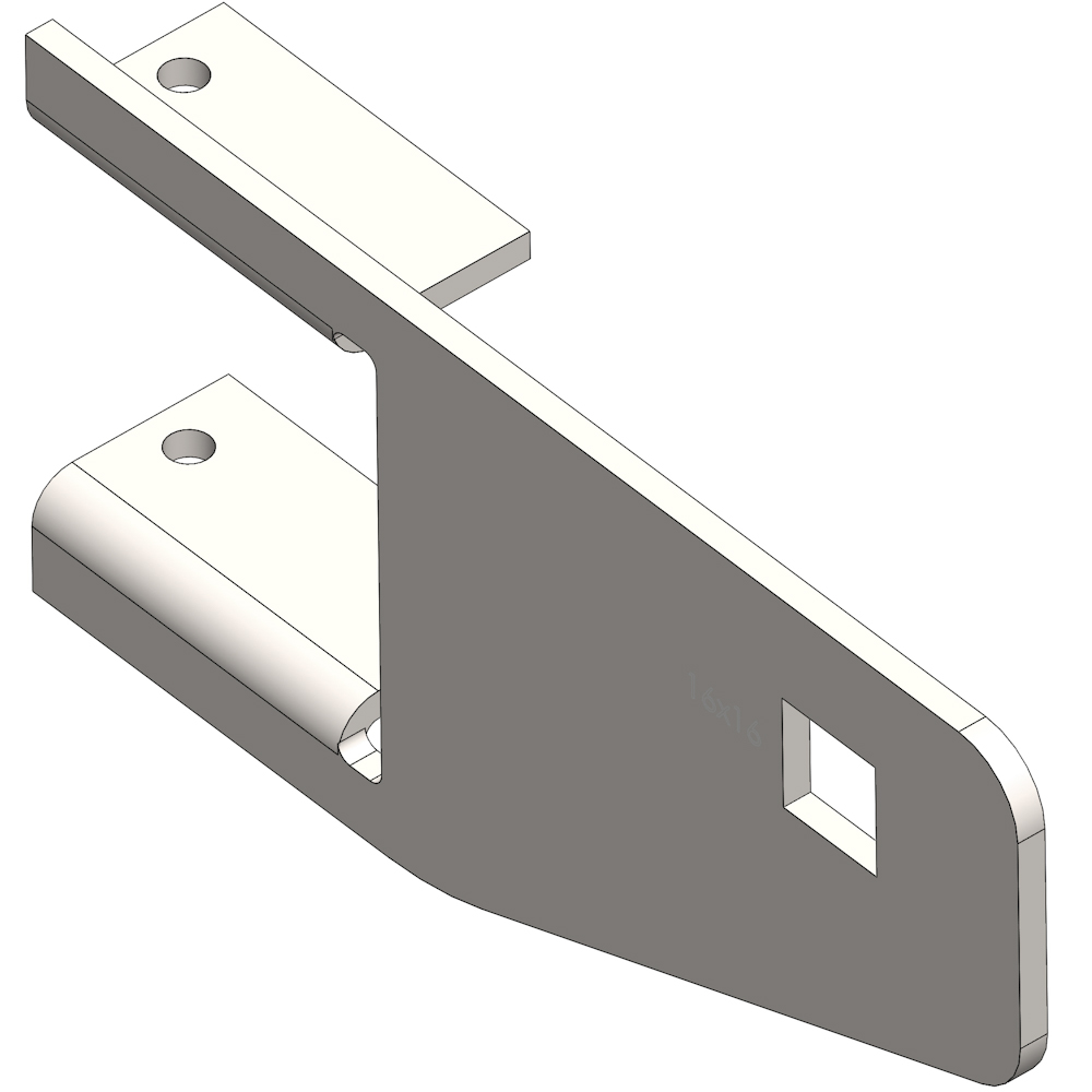 Tube motor support on 50.50 square tubes for RB120 - 16x16 mm 