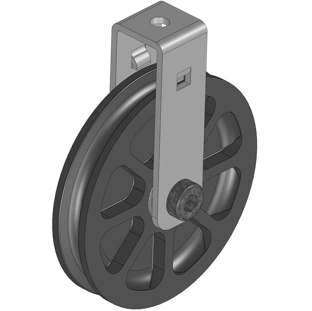 Cable pulley 100, double ball bearing