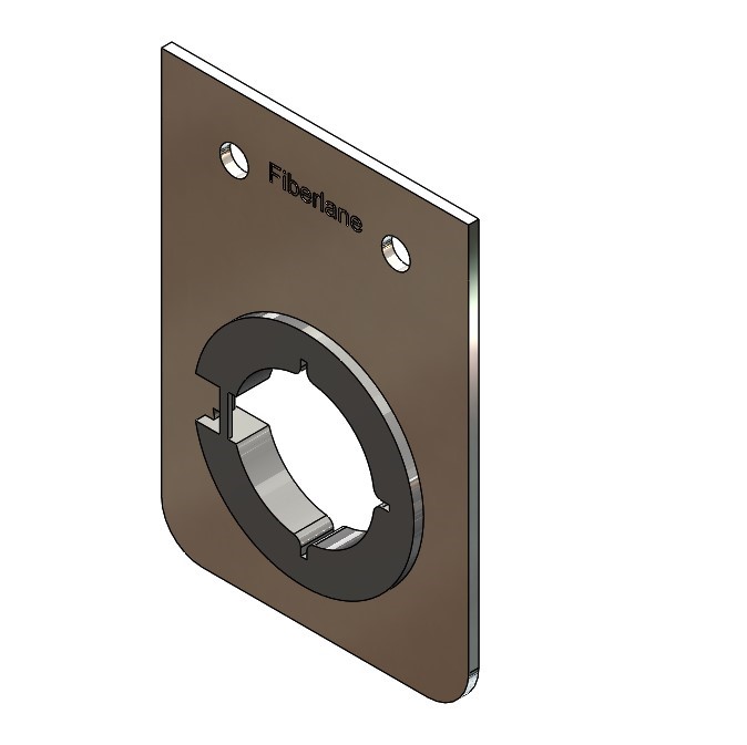 Support plate Fiberlane 1" - 105 - Height: 105 mm - Lower edge to middle of drive shaft 67 mm