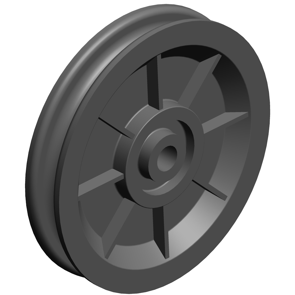 Cable pulley 90, with plain bearing