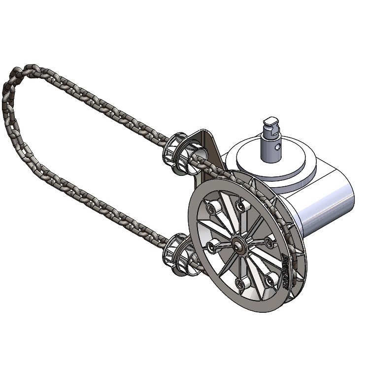 Worm drive 1:40 installation 4 m / chain 8 m