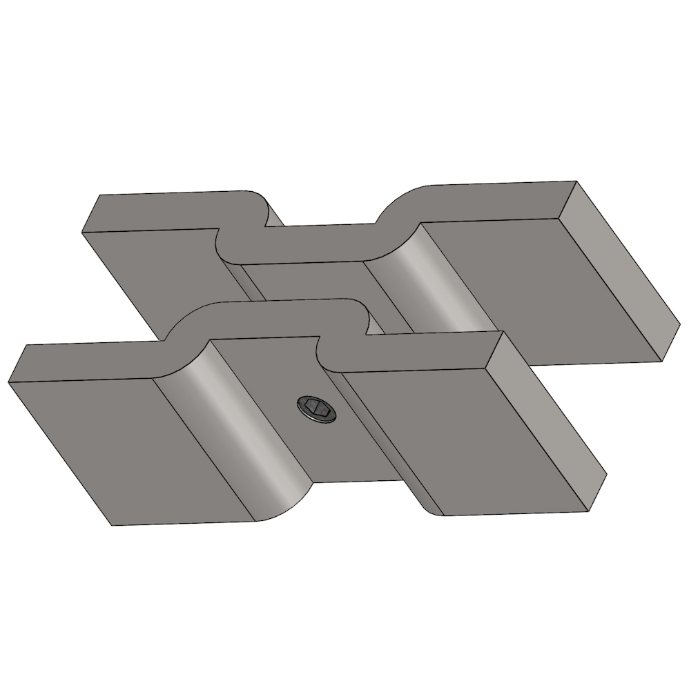 Square tube connector 50x50