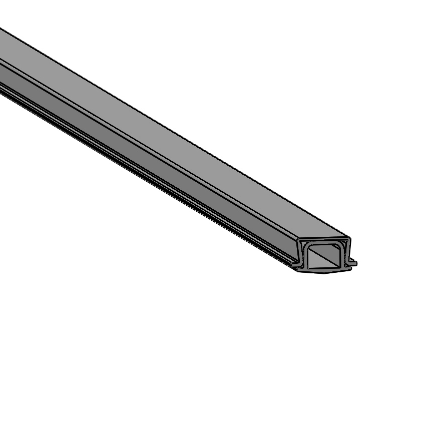 Clamping strip, PVC - 2-parts, L=2 m - PU = 70 pcs